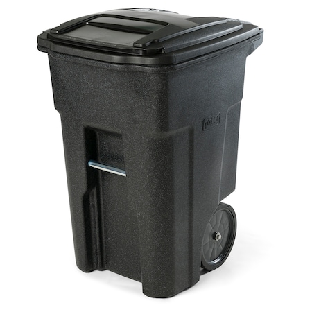 Toter Toter 48 Gal. Trash Can Blackstone with Quiet Wheels and Lid ANA48